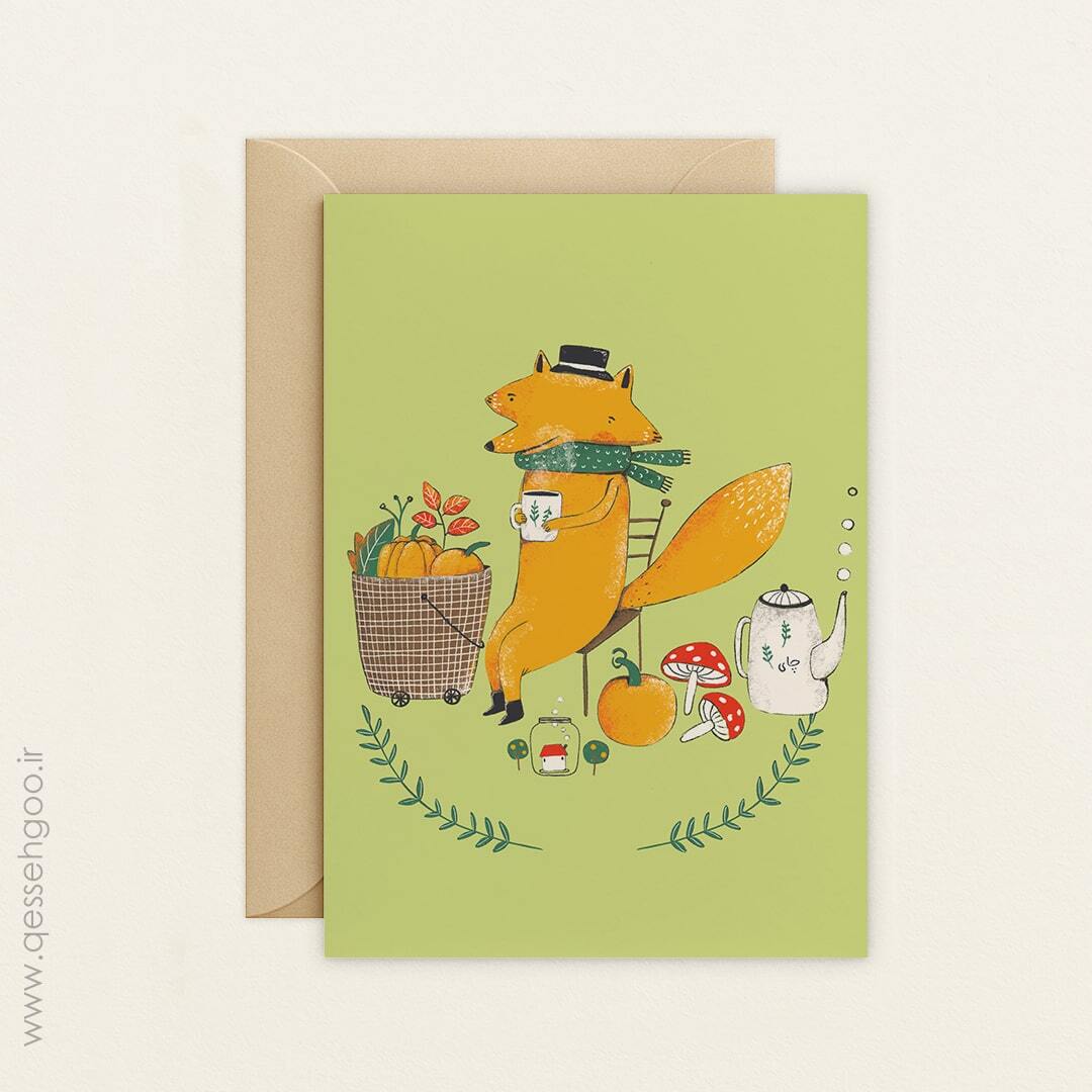  تصویرسازی روباه نارنجی در پاییز 